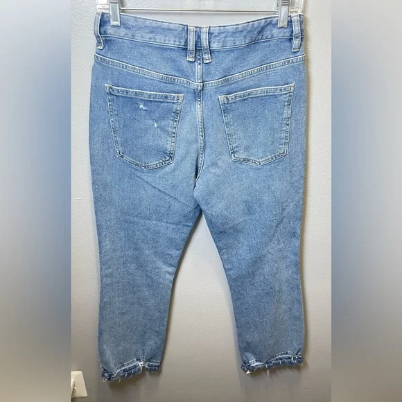 Free People We The Free Dylan‎ High Rise Bootcut Distressed Button Fly Jeans 27 - Picture 3 of 5